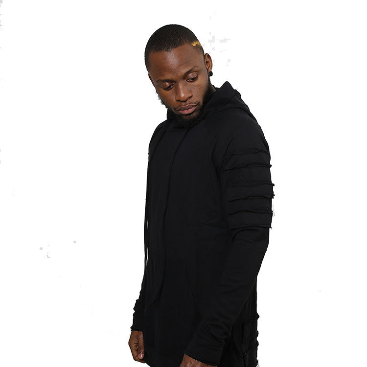 Long Hoodie, Hip Hop Hoodie, Outerwear Sweatshirt